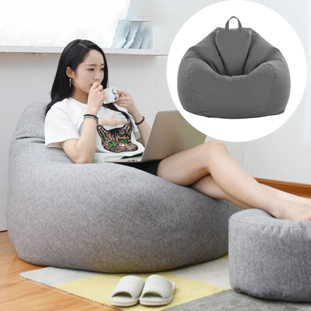 Floor Cushion Pouf - Comfortable Bean Bag Chair Sofa Cover