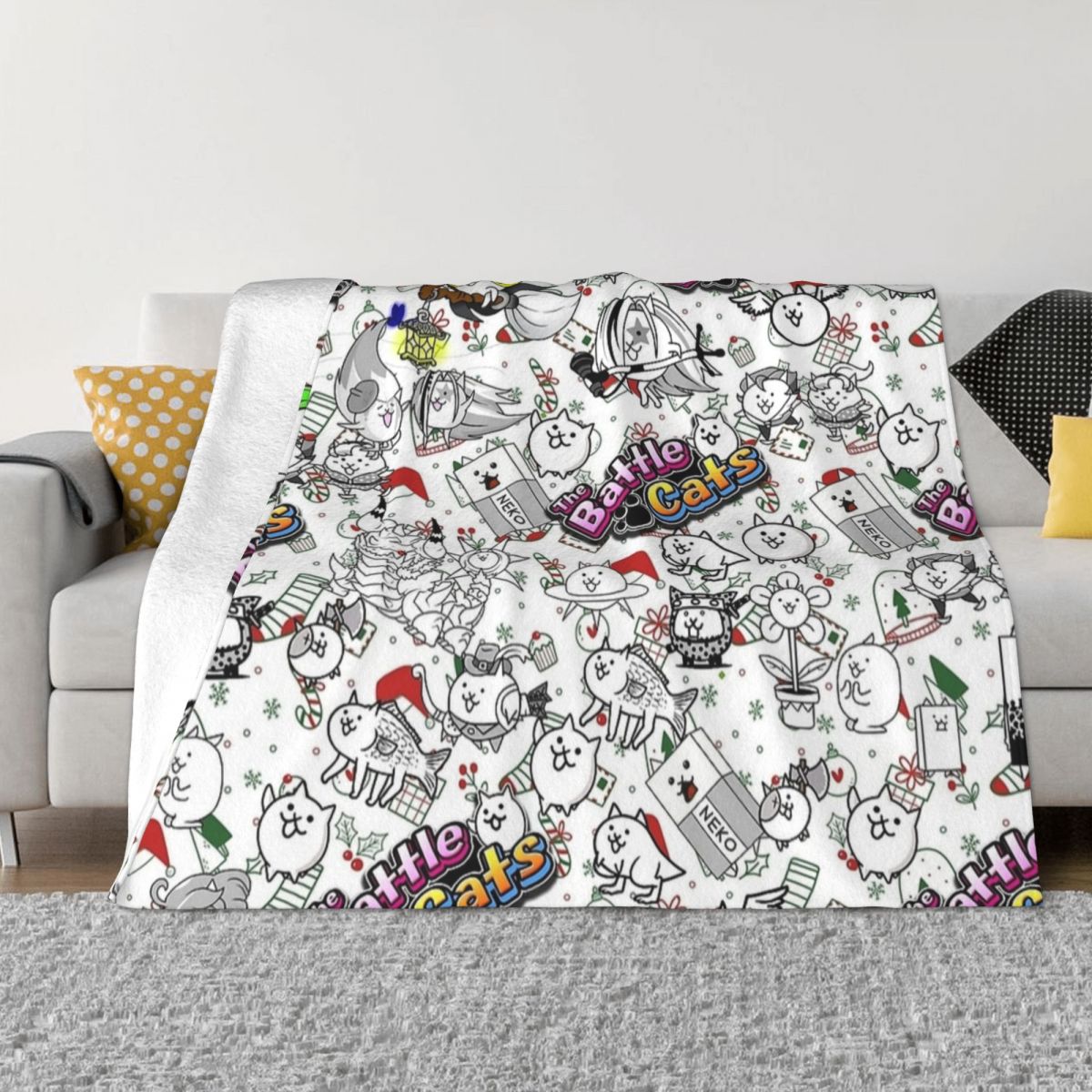 Home Textiles Super Soft - Battle Cats Game Blankets Fleece Textile
