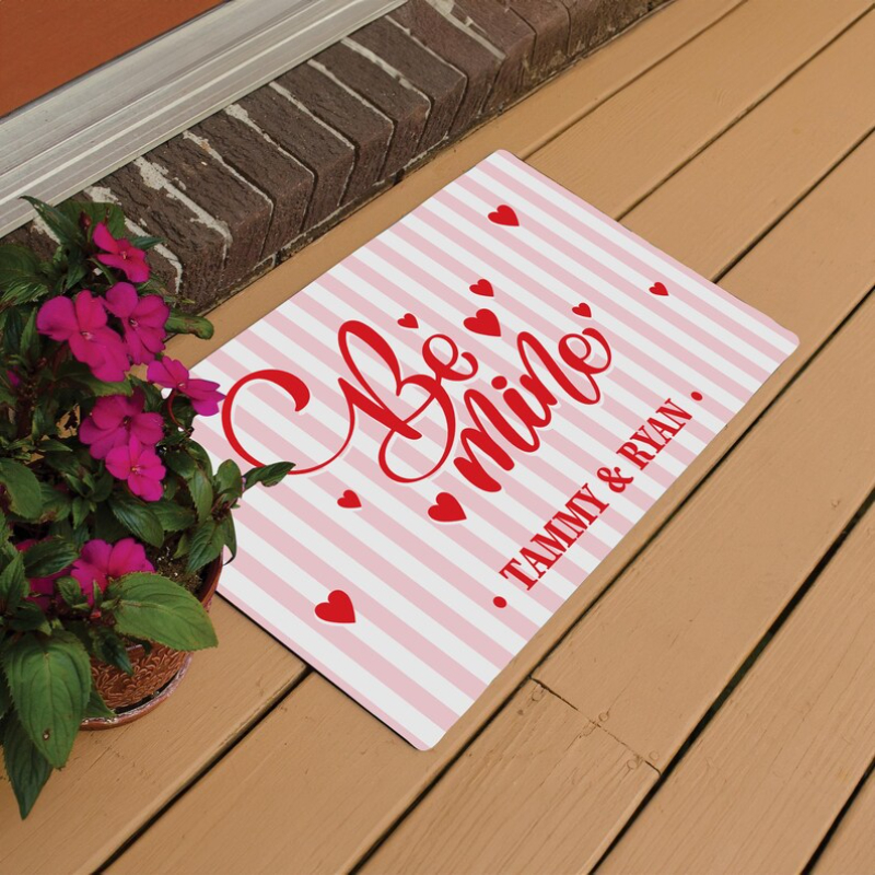Home Textiles Today Logo - Personalized Valentine Doormat Custom Logo Text