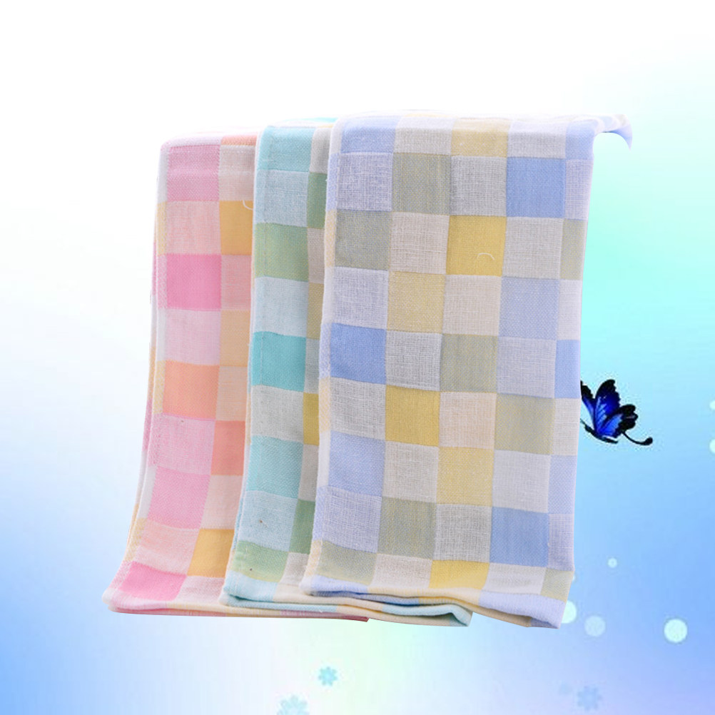 Home Textiles Towel Set - 3Pcs Cotton Gauze Face Towels Double-Layer