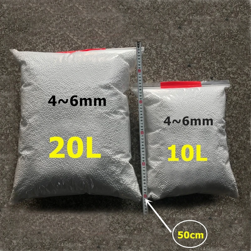 Floor Cushion Pouf - 4-6mm 10L/20L White Styrofoam Balls for