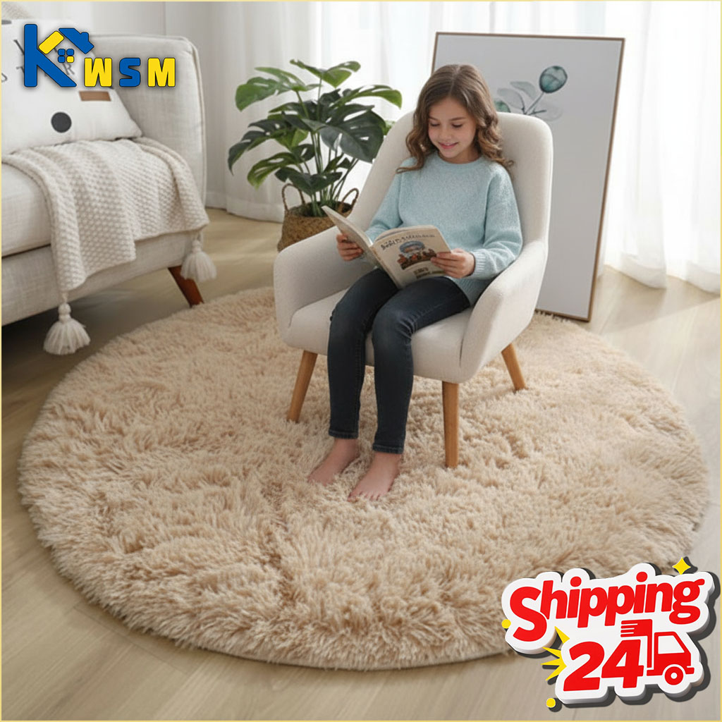 Home Textiles Super Soft - Super Soft Fluffy Round Rug Plush