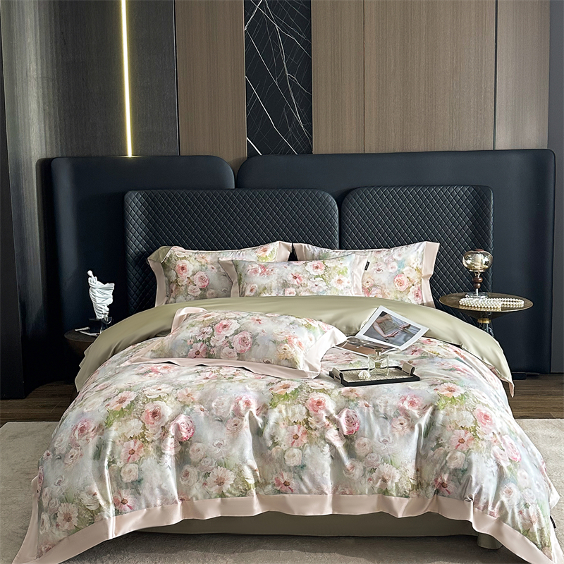 Home Textiles Premium - Premium 1000TC Egyptian Cotton Flowers Print