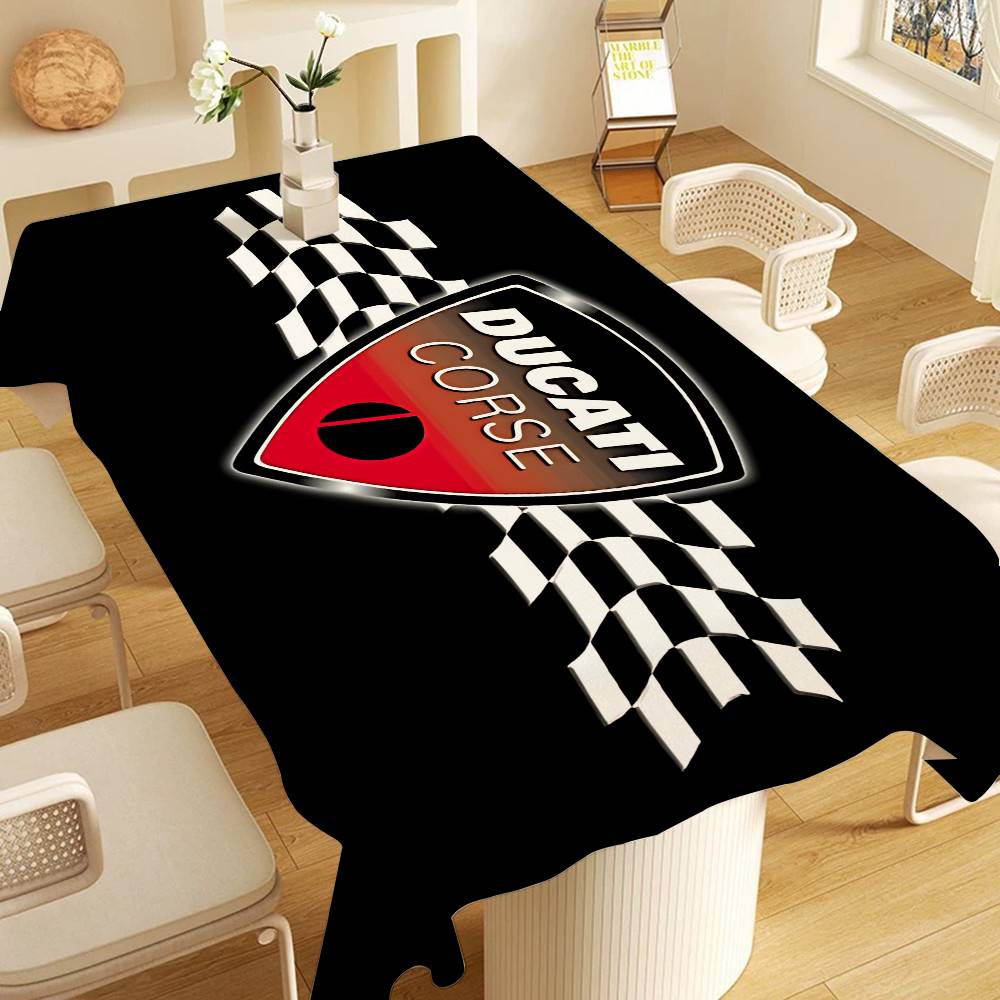 Home Textiles Today Logo - D-Ducaties Motorcycle LOGO Tablecloth Themed Indoor