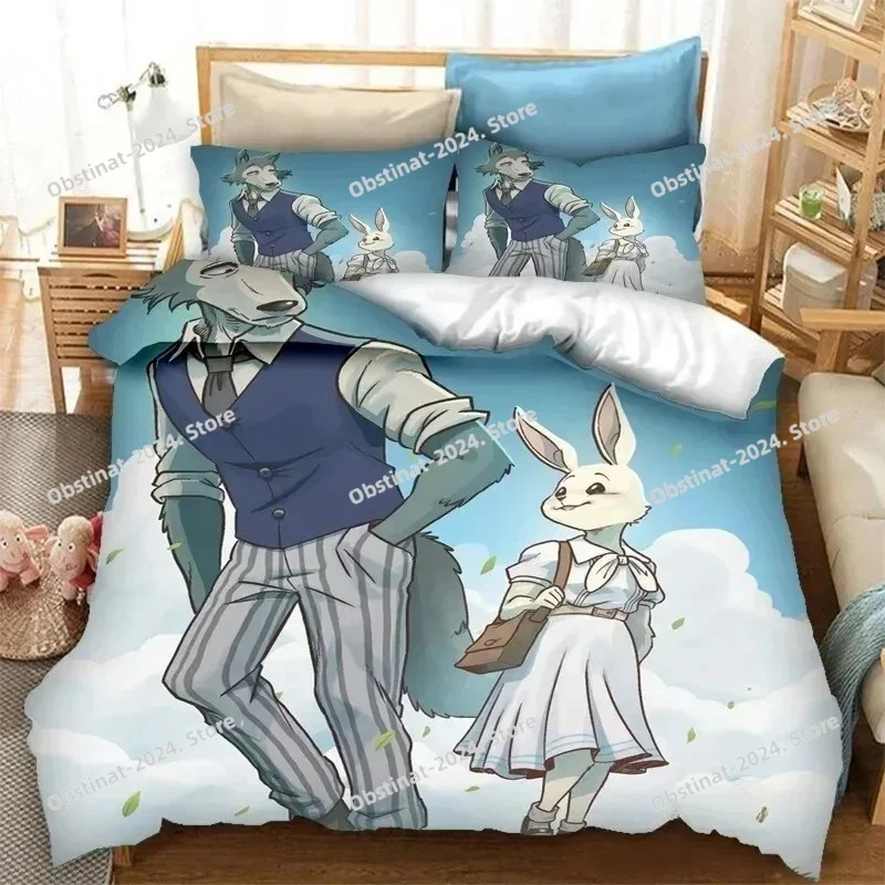 Home Textiles Super Soft - Anime BEASTARS Bedding Set Print Bed