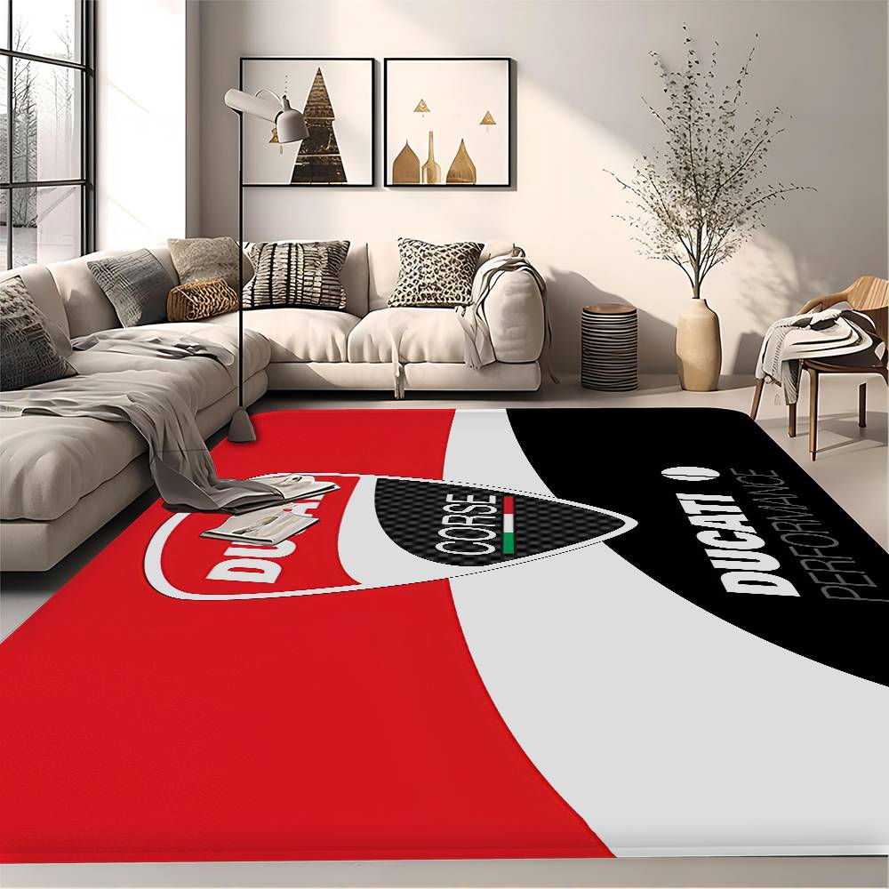 Home Textiles Logo - Motorcycle LOGO D-Ducati Floor Mat Rectangle