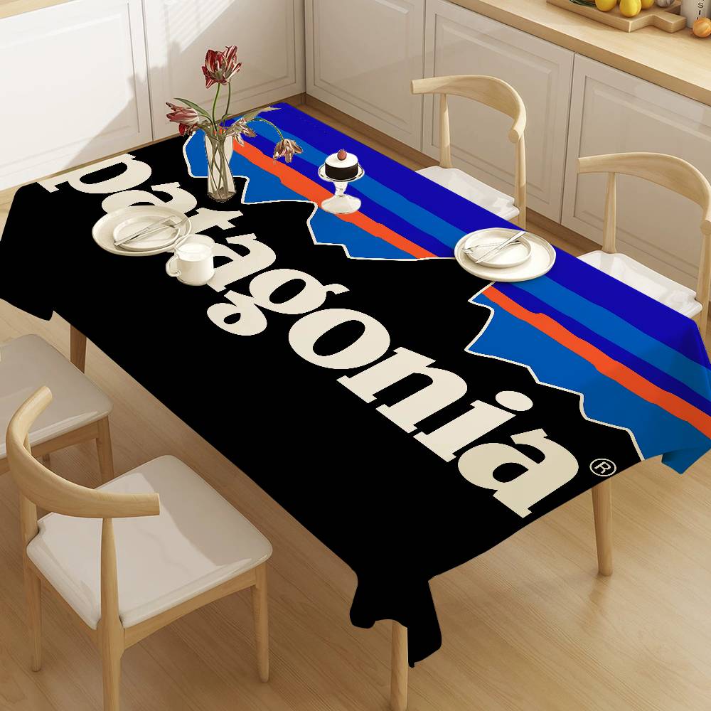 Home Textiles Today Logo - P-Patagonias Logo Rectangular Tablecloths Washable Wedding