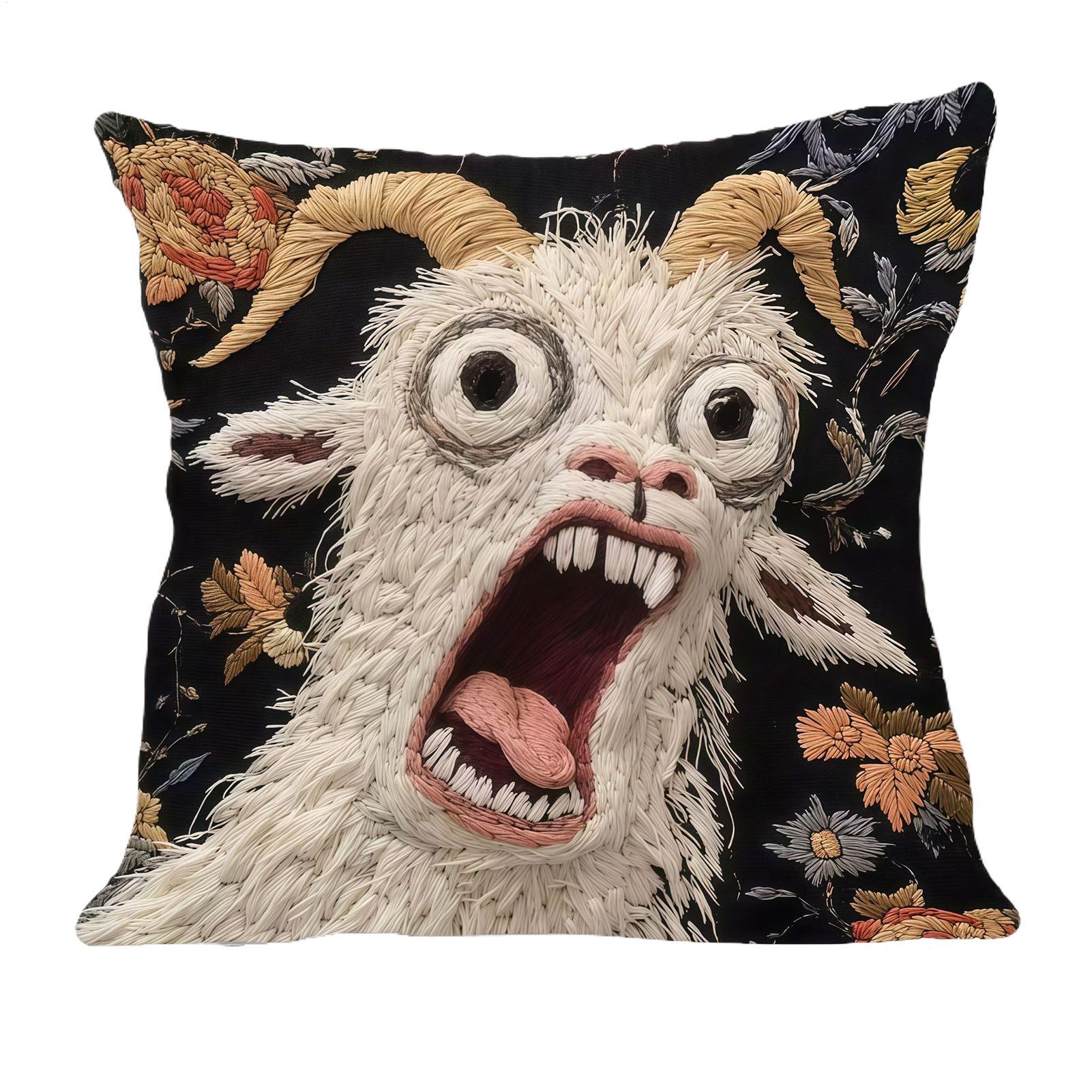 Pillow Cover 20X20 - 45x45cm Screaming Goat Pillow Cover Soft