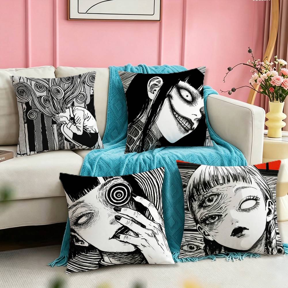 Japanese Home Textiles - Japanese Junji Ito Tomie Square Double-Sided