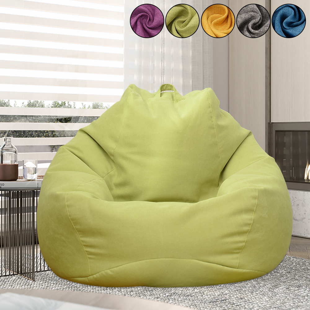 Floor Cushion Pouf - Lazy Sofa Cover Solid Chair Covers