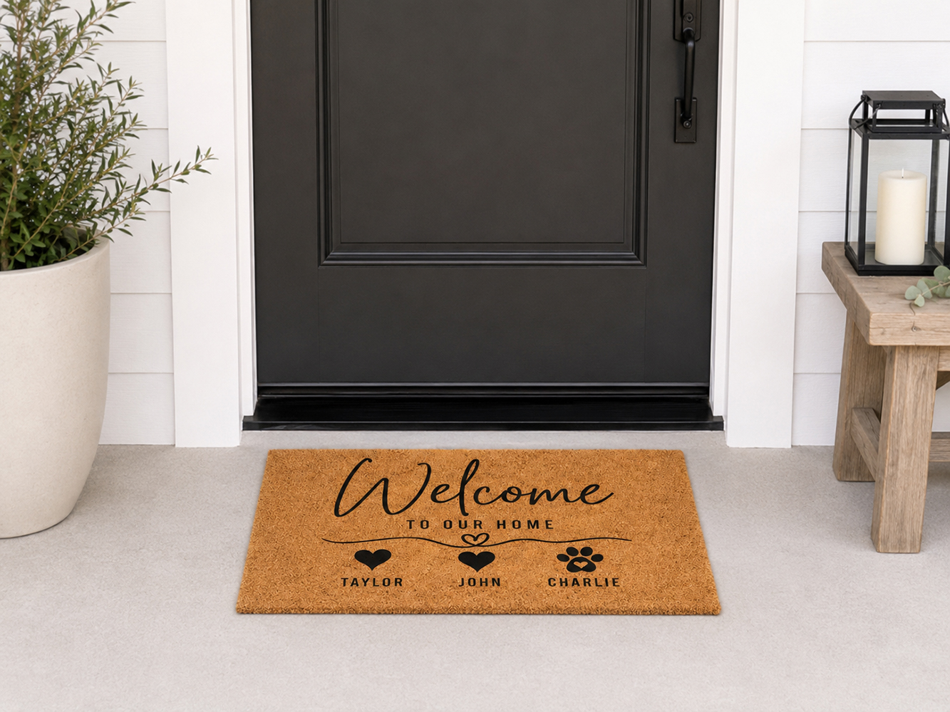 Custom Text Logo Doormat Fashi - Home Textiles Logo review and price