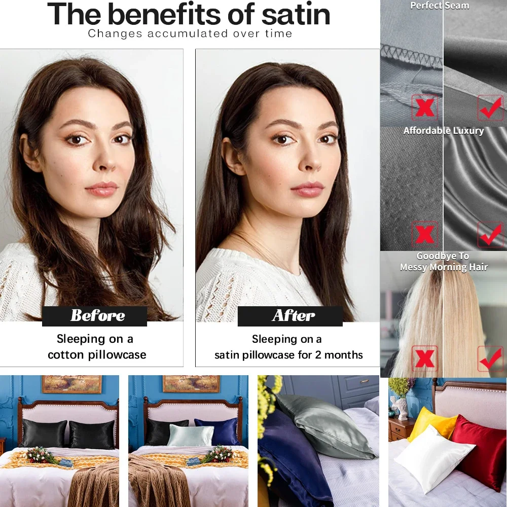 2 Pack Satin Pillowcase for Ha - Home Textiles Super Soft review and price