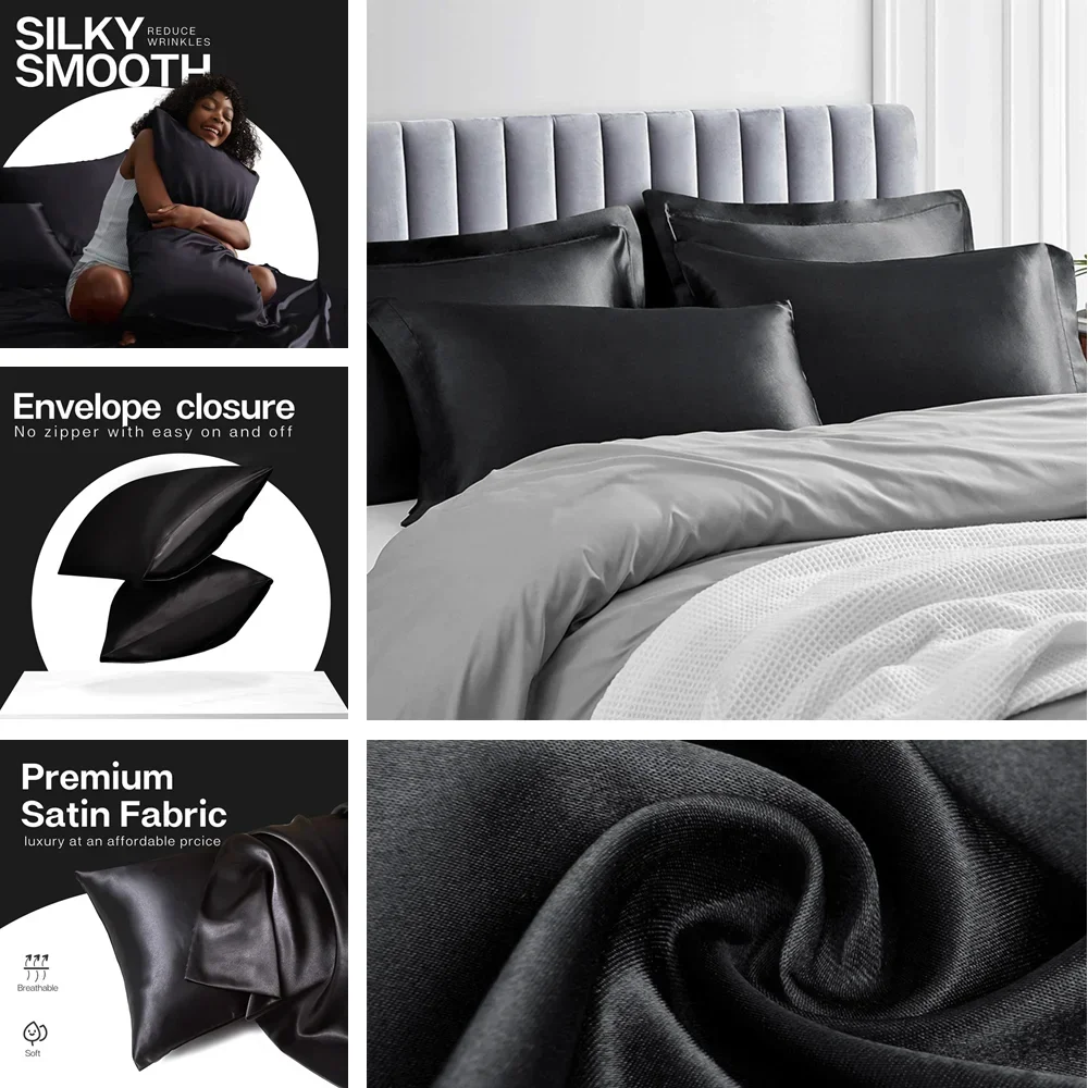 2 Pack Satin Pillowcase for Ha - Home Textiles Super Soft review and price