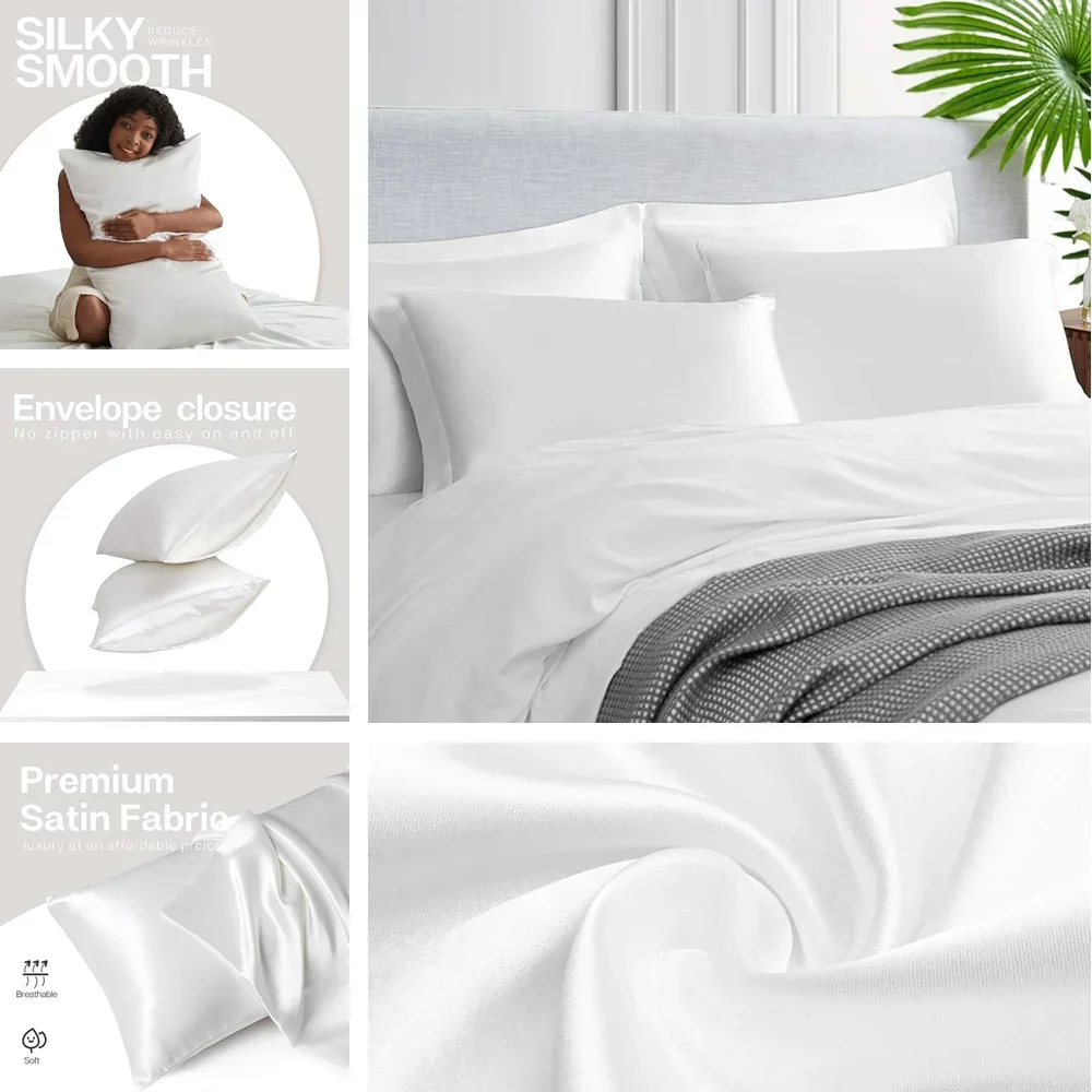 2 Pack Satin Pillowcase for Ha - Home Textiles Super Soft review and price