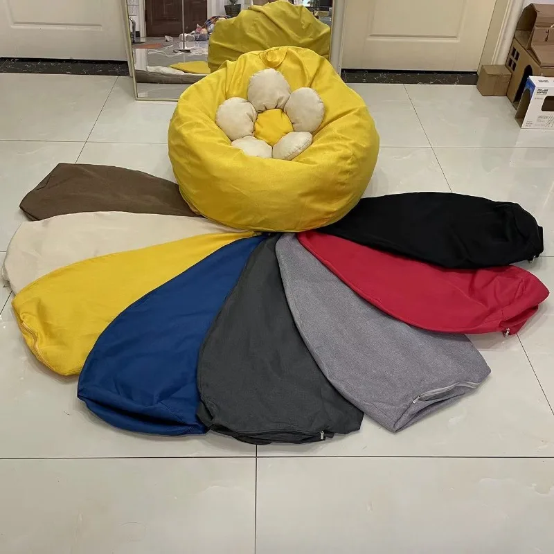 Lazy Sofa Cover Bean Bag Cover - Floor Cushion Pouf review and price
