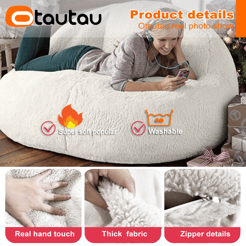 OTAUTAU 1/2  Seat Soft Fleece  - Floor Cushion Pouf review and price