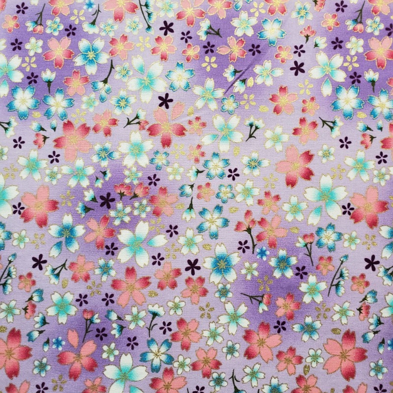 Cotton Gold Foil Printed Fabri - Japanese Home Textiles review and price