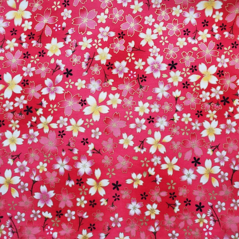 Cotton Gold Foil Printed Fabri - Japanese Home Textiles review and price