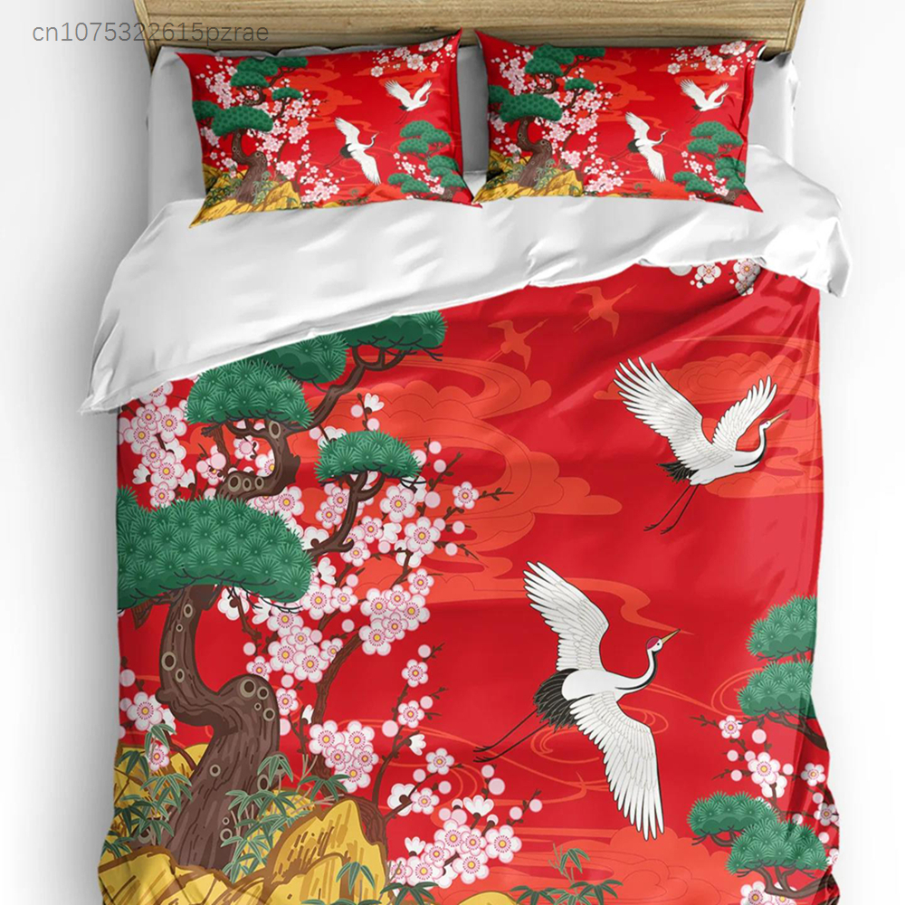 Japanese Style Crane Cherry Bl - Japanese Home Textiles review and price