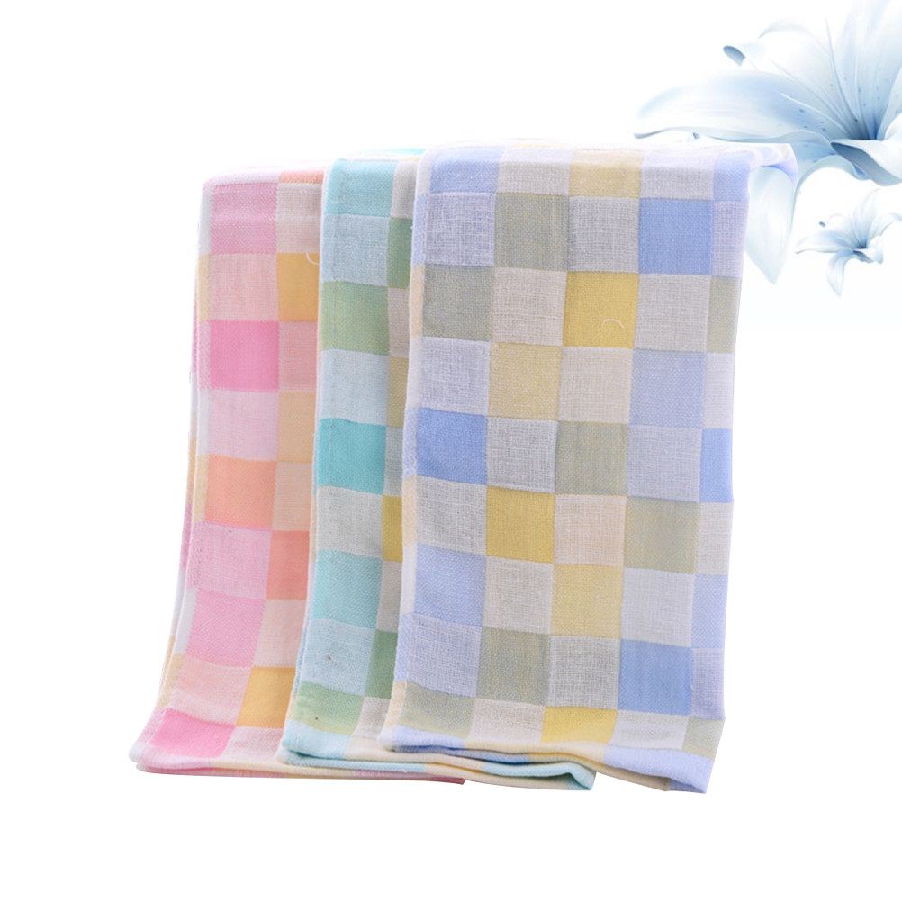 3Pcs Cotton Gauze Face Towels  - Home Textiles Towel Set review and price