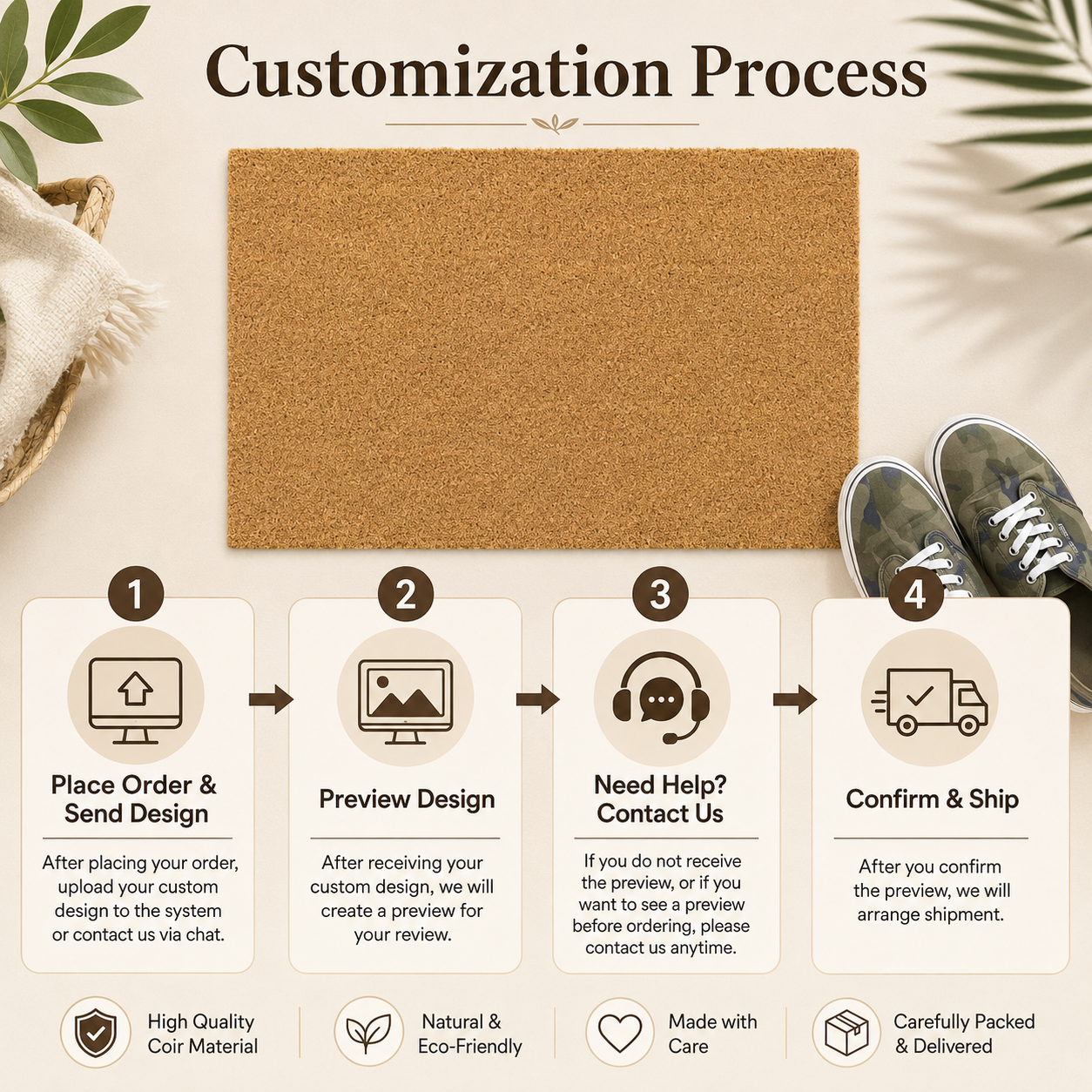 Customized Mat Business Logo D - Home Textiles Logo review and price