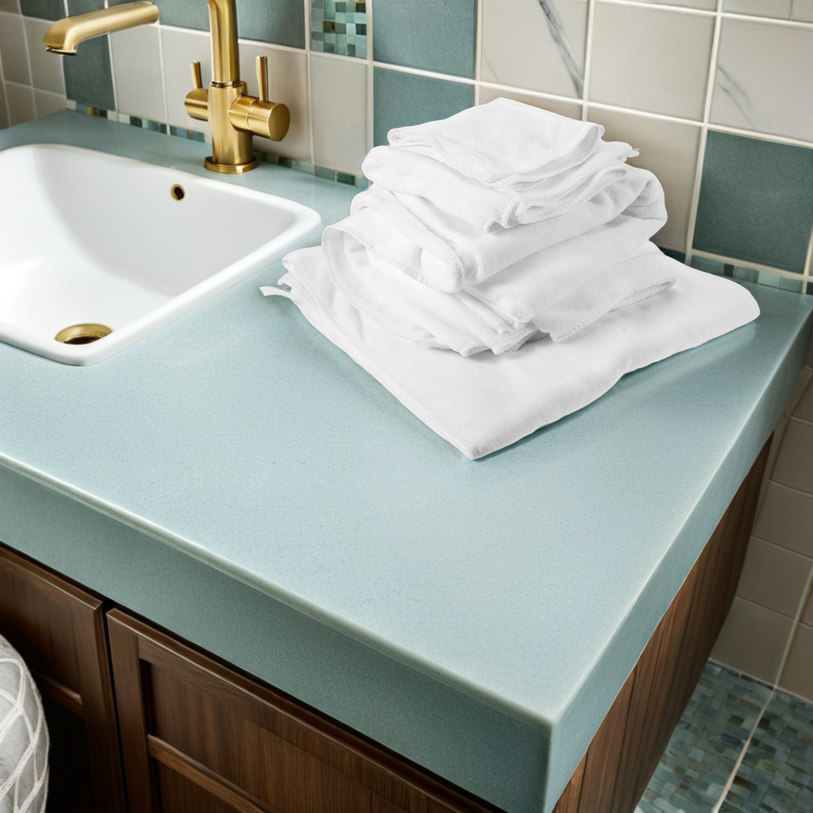 4Pcs Cotton Bath Towel Set Whi - Home Textiles Towel Set review and price
