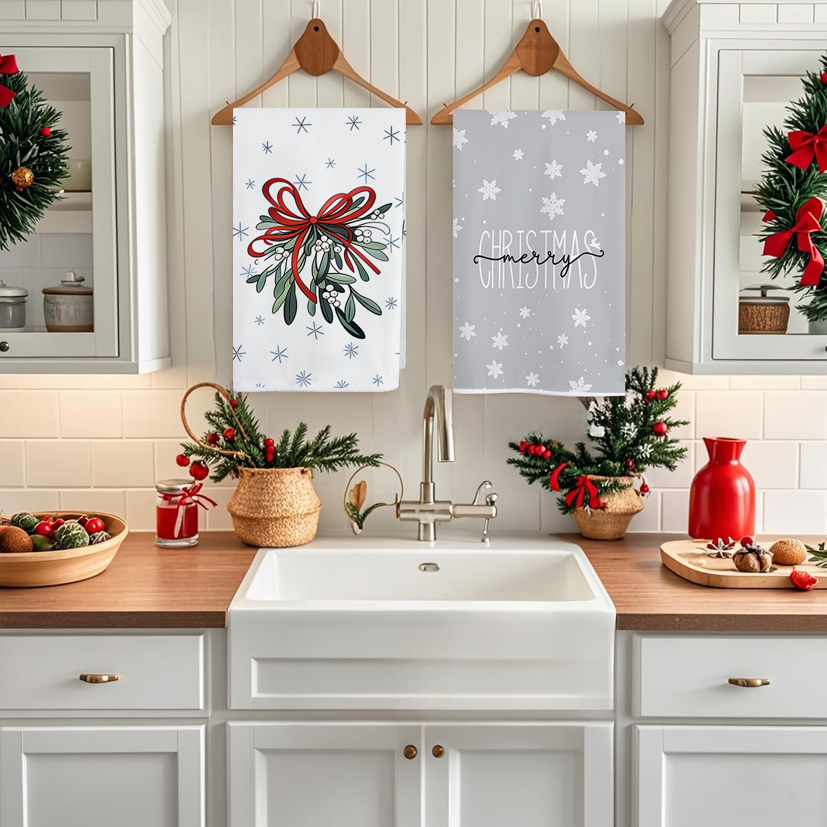 2/4/pcs Christmas Kitchen Towe - Home Textiles Towel Set review and price
