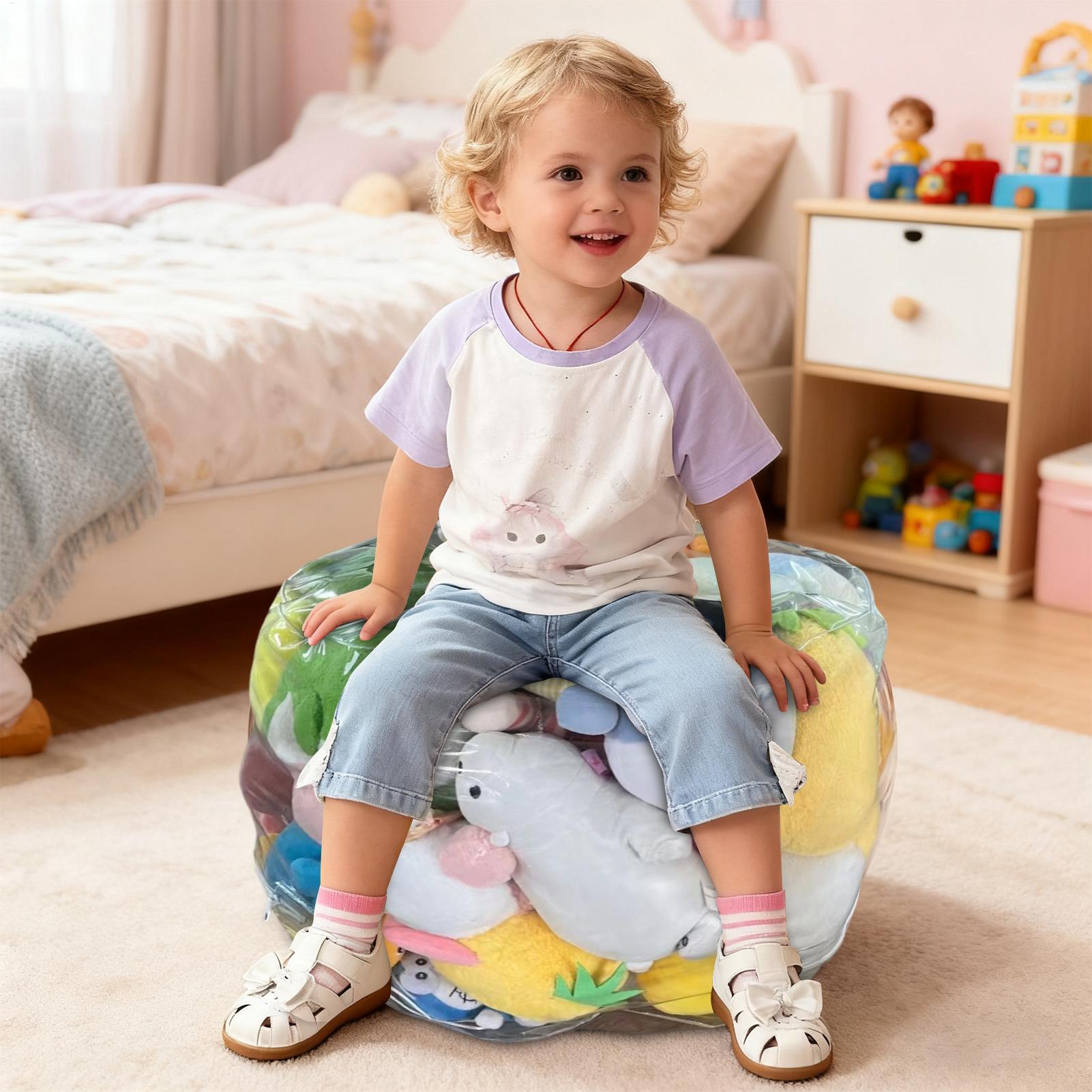 Clear Animal Storage Chair Plu - Floor Cushion Pouf review and price