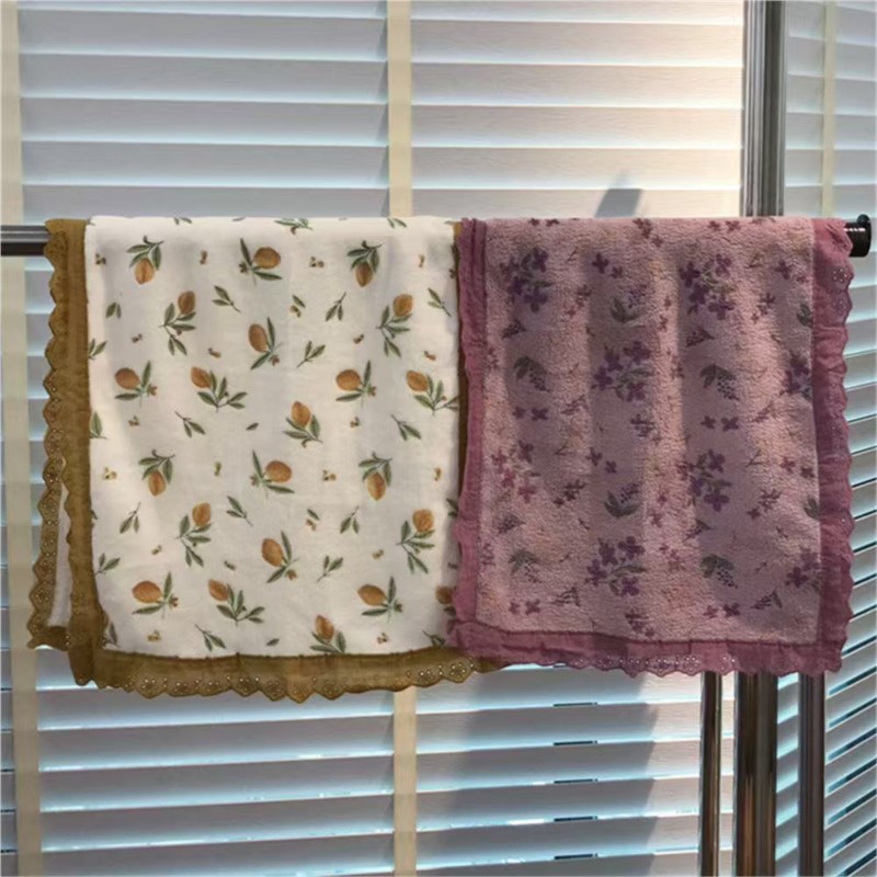 Couple Style Towel With Lace F - Home Textiles Towel Set review and price