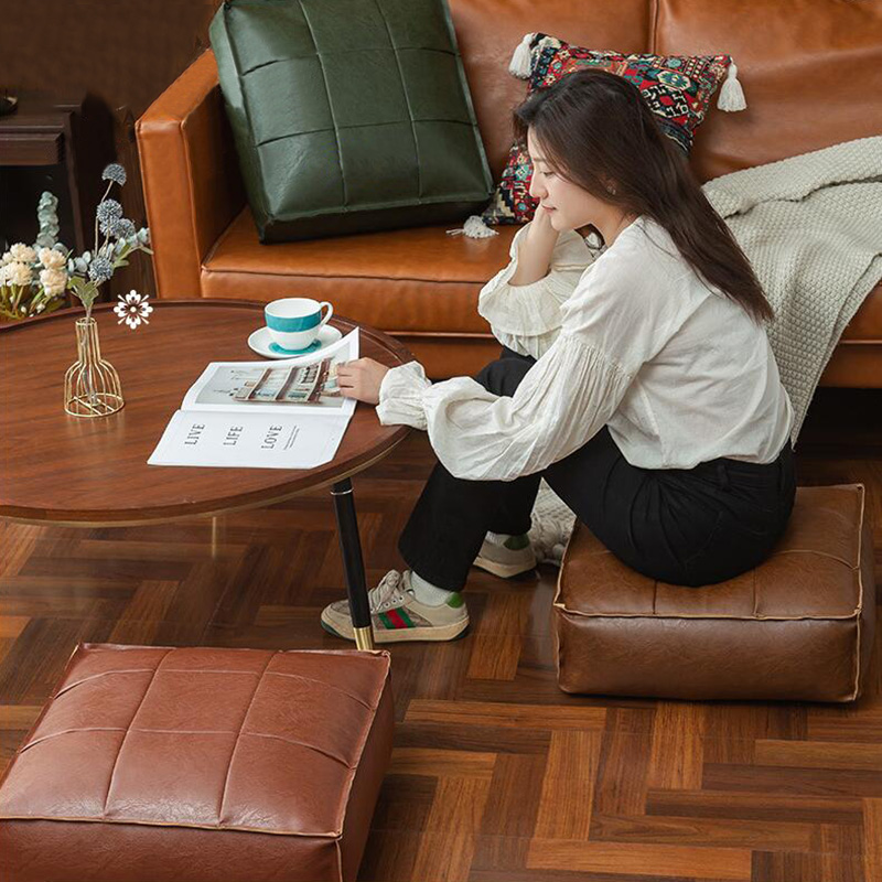 Moroccan PU Leather Pouf Floor - Floor Cushion Pouf review and price