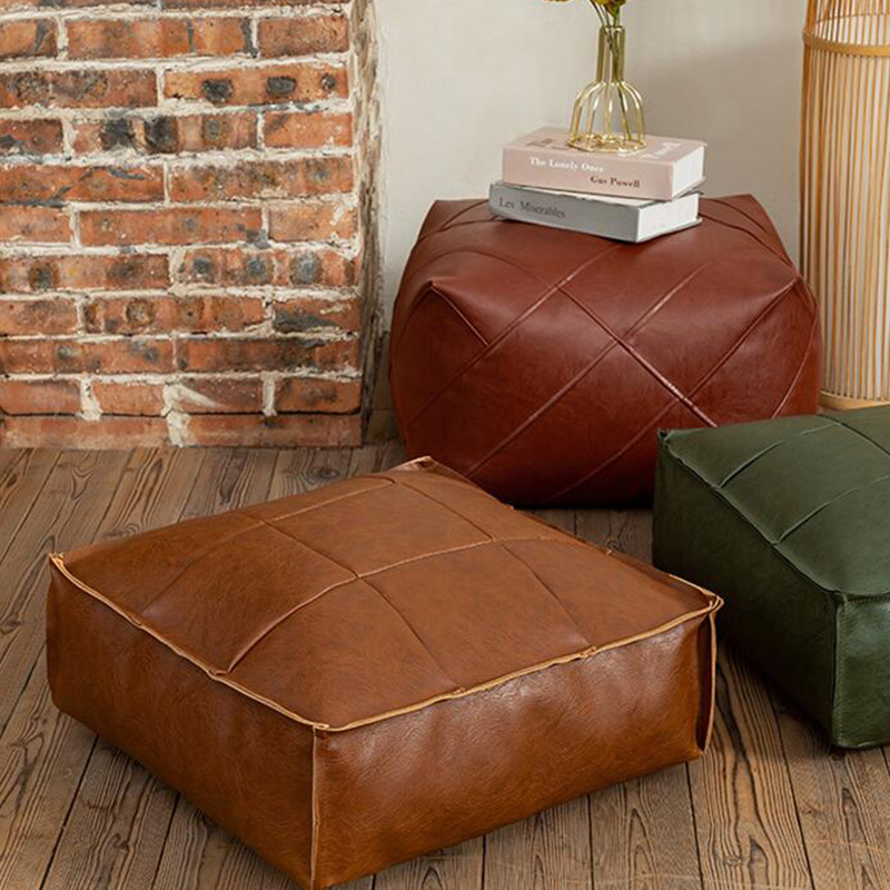 Moroccan PU Leather Pouf Floor - Floor Cushion Pouf review and price