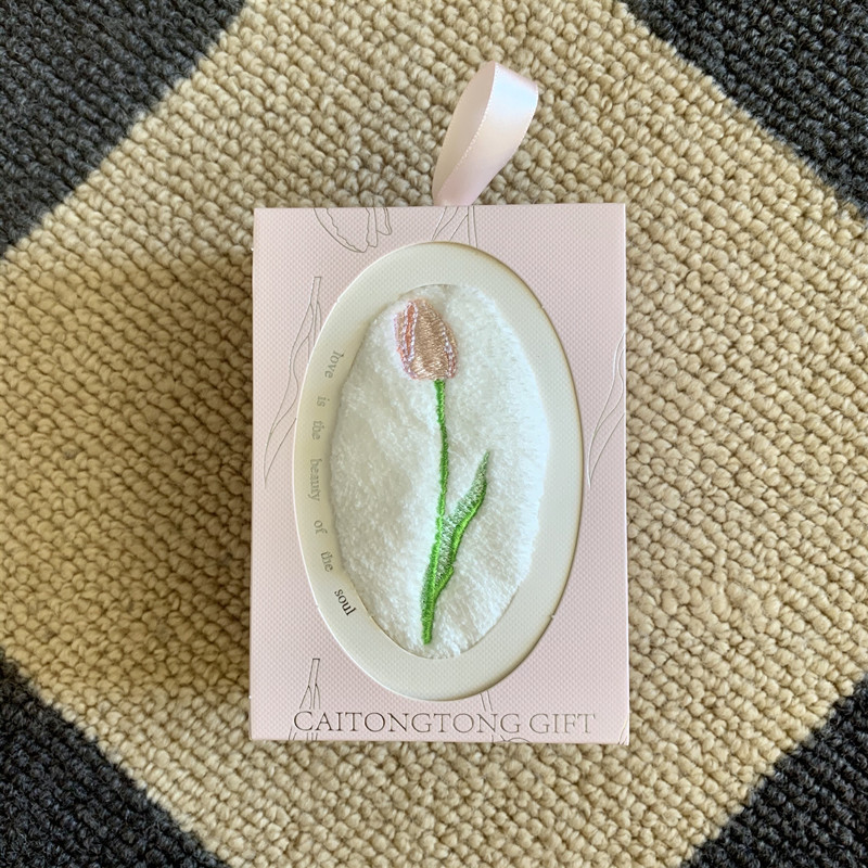 Embroidered Tulip Hand Towel S - Home Textiles Towel Set review and price