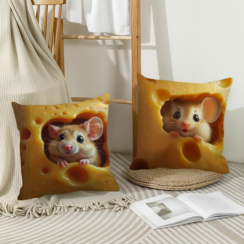Kawaii Cute Mouse-in-Cheese Pi - Pillow Cover 20X20 review and price