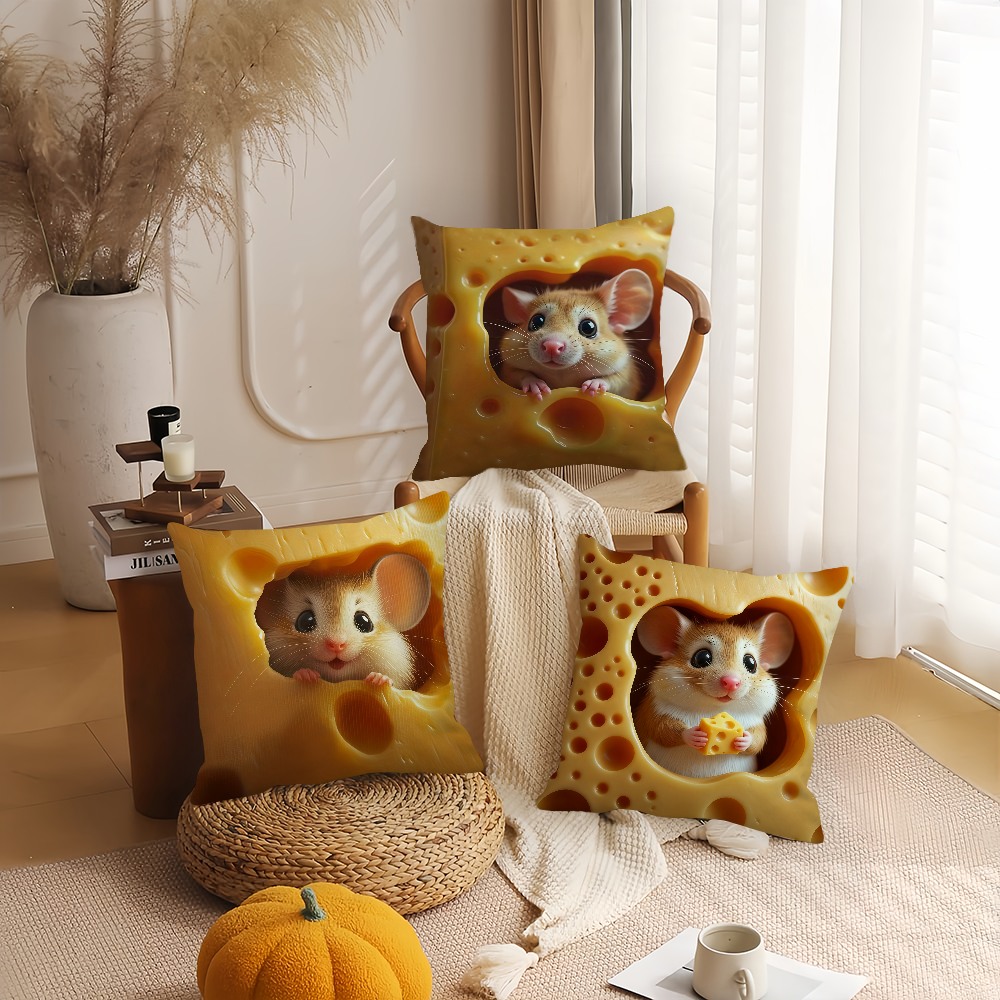 Kawaii Cute Mouse-in-Cheese Pi - Pillow Cover 20X20 review and price