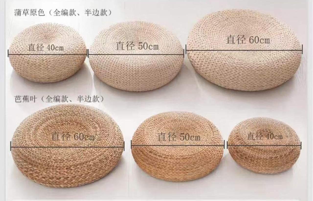 Handmade Straw Flat Floor Pouf - Floor Cushion Pouf review and price