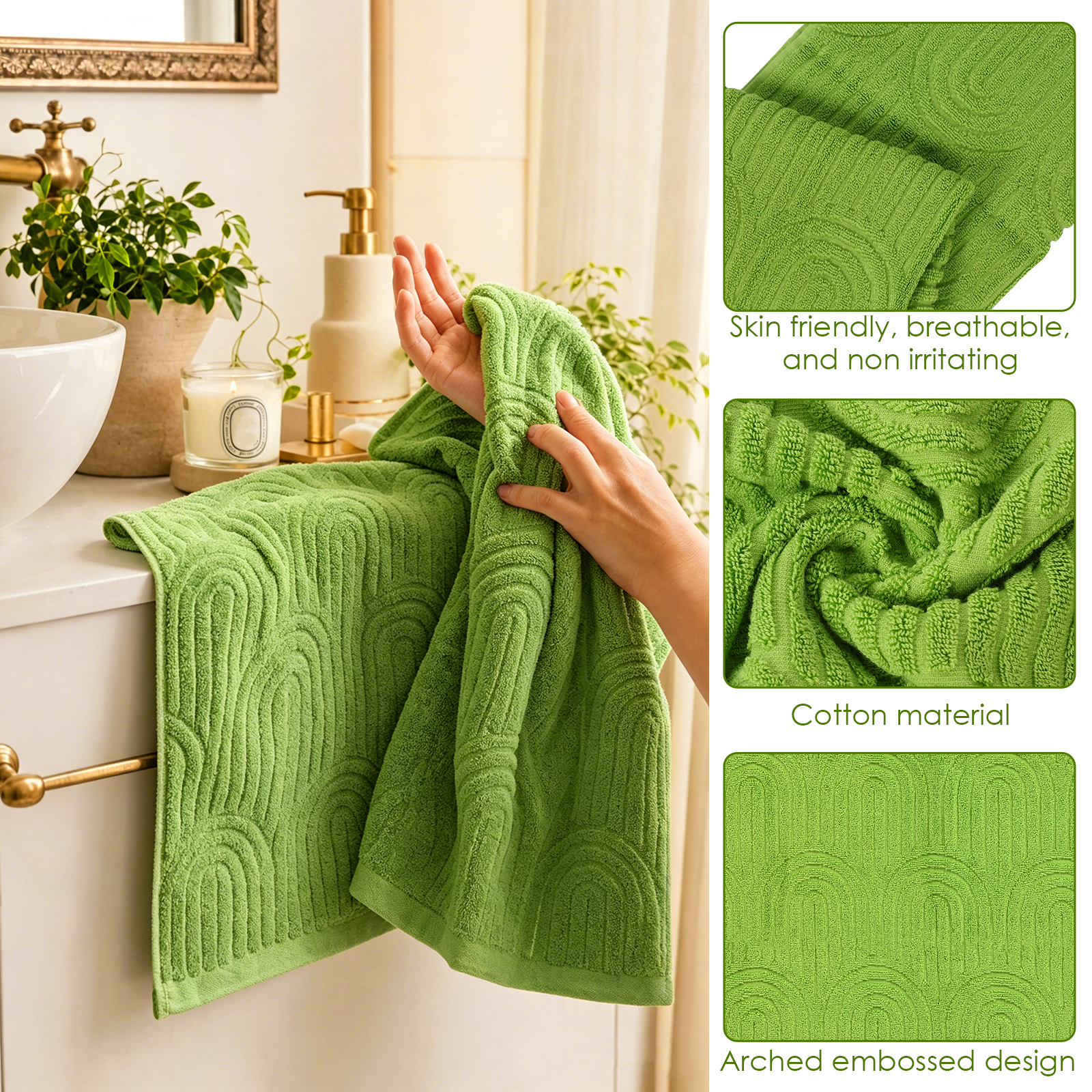 3Pcs Hand Towel Set Soft Cotto - Home Textiles Towel Set review and price