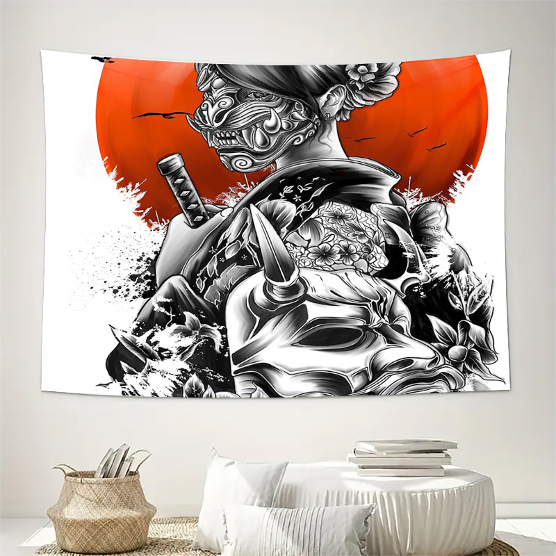 Japanese Samurai Tapestry Wall - Japanese Home Textiles review and price