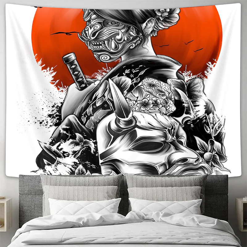 Japanese Samurai Tapestry Wall - Japanese Home Textiles review and price