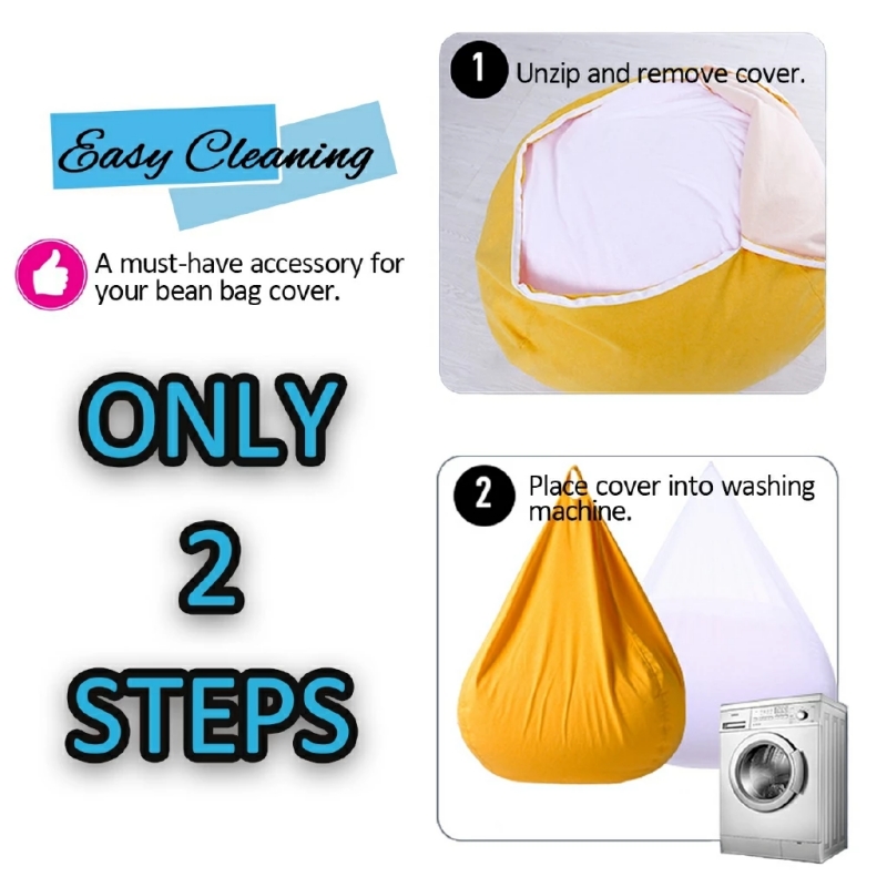 Sofa Bean Bag Chair Sofa Cover - Floor Cushion Pouf review and price