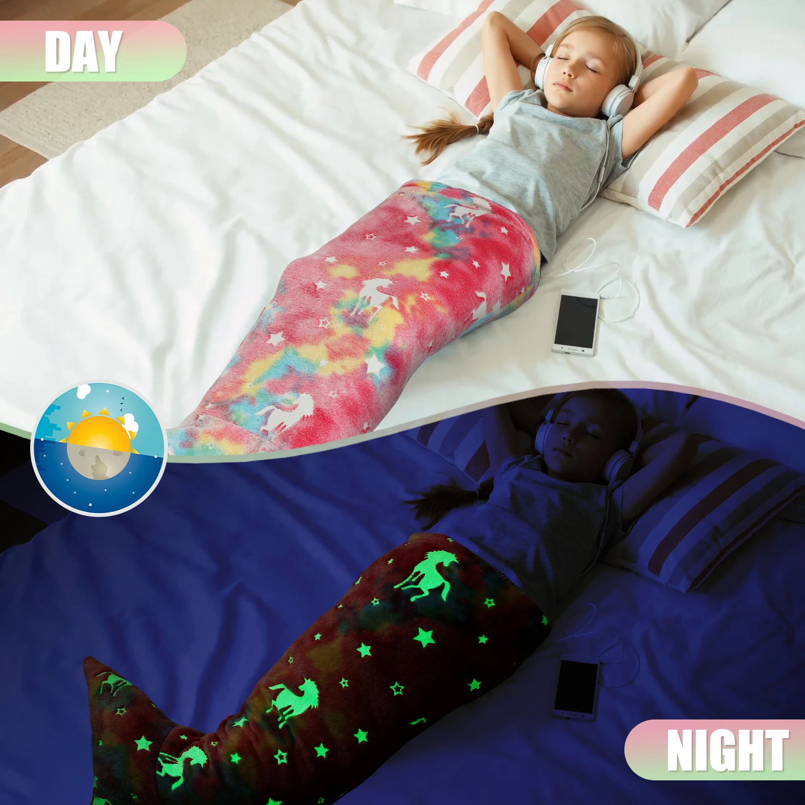 Flannel Mermaid Sleeping Bag S - Home Textiles Super Soft review and price