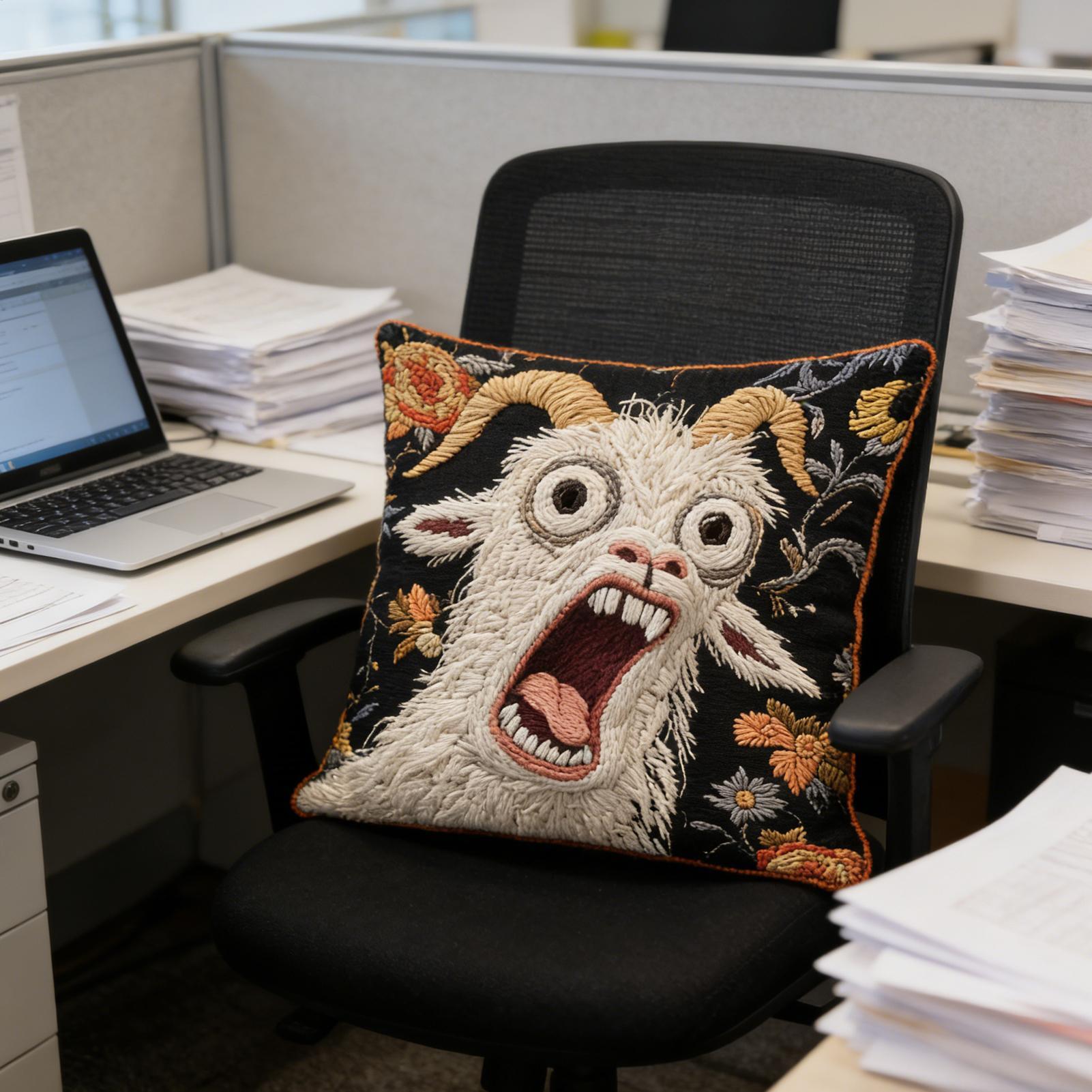 45x45cm Screaming Goat Pillow  - Pillow Cover 20X20 review and price