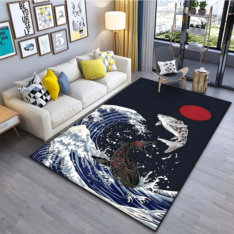 Japanese Art Kanagawa Waves Ca - Japanese Home Textiles review and price